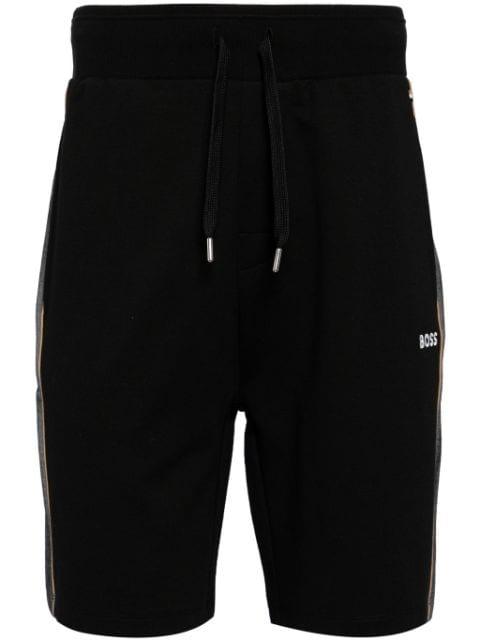 side-stripe logo-embroidered track shorts by HUGO BOSS