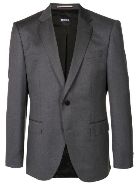 single-breasted fitted blazer by HUGO BOSS
