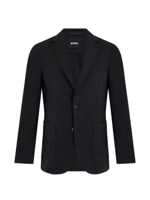 single-breasted patch-pocket blazer by HUGO BOSS