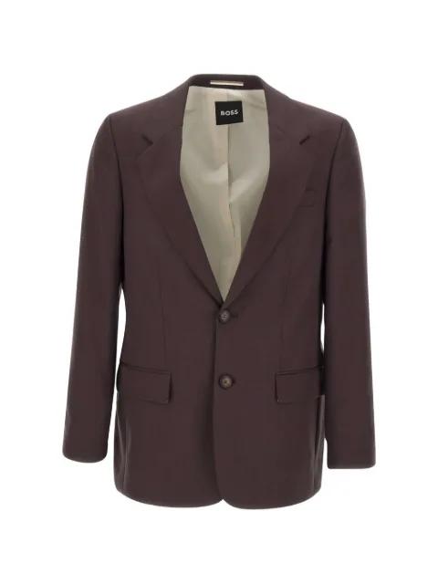 single-breasted twill blazer by HUGO BOSS
