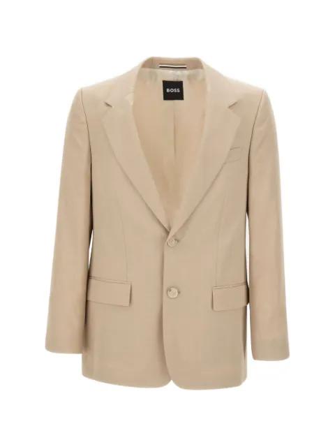 single-breasted twill blazer by HUGO BOSS