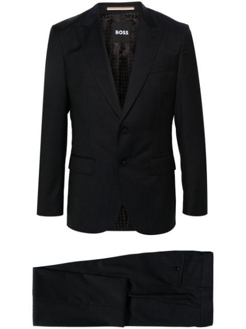 single-breasted virgin wool suit by HUGO BOSS