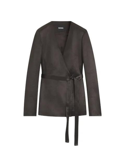 slim-fit blazer in lustrous twill by HUGO BOSS