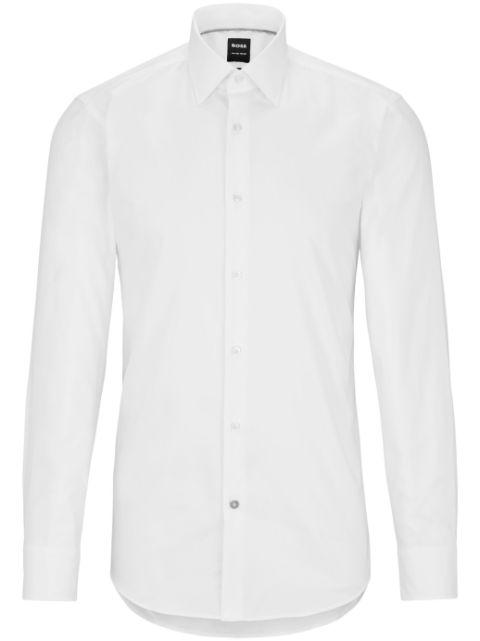 slim-fit shirt in easy-iron cotton poplin by HUGO BOSS