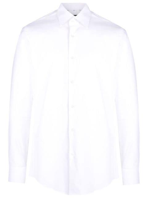 slim-fit shirt in easy-iron stretch-cotton poplin by HUGO BOSS