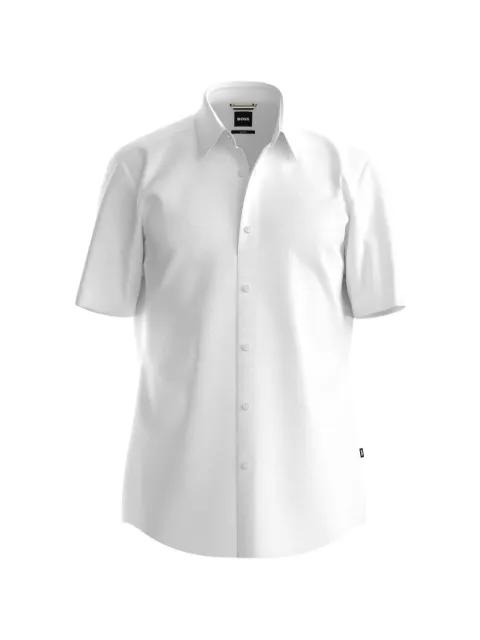 slim-fit shirt in stretch linen by HUGO BOSS