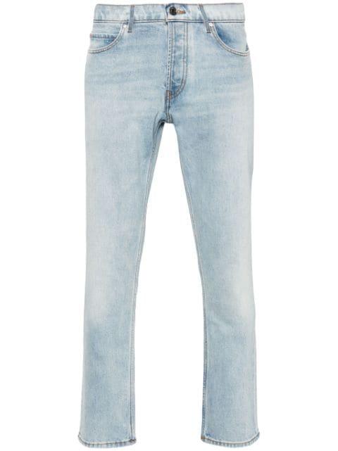 slim-leg cotton-blend jeans by HUGO BOSS