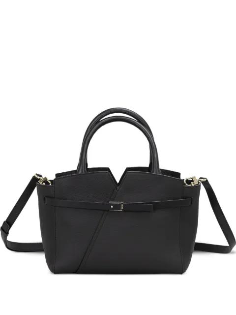 small leather tote bag with belt detail by HUGO BOSS