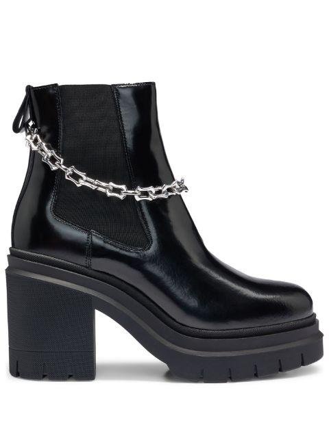 spiked-edge chain-trim chelsea boots by HUGO BOSS