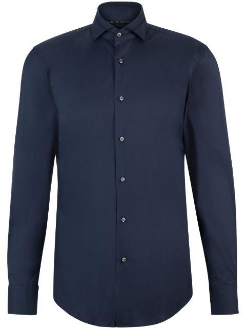 spread-collar poplin shirt by HUGO BOSS