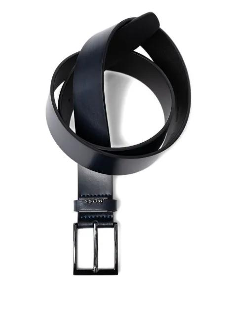 square-buckle leather belt by HUGO BOSS