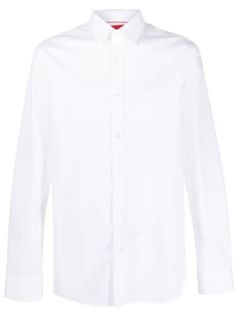 straight-cut cotton shirt by HUGO BOSS