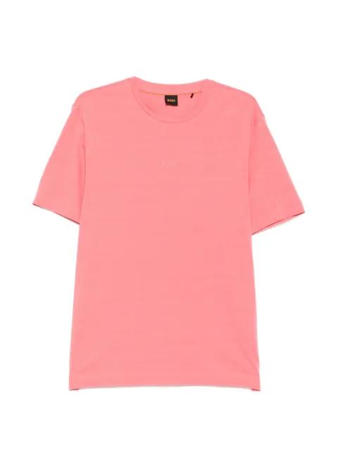 stretch-cotton T-shirt with contrast logo by HUGO BOSS