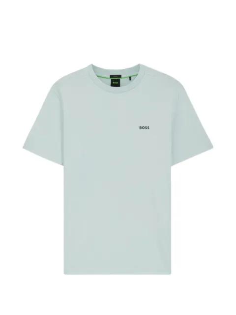 stretch-cotton T-shirt with logo detail by HUGO BOSS