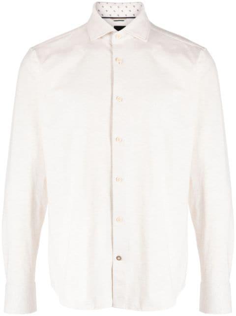 stretch-cotton twill shirt by HUGO BOSS