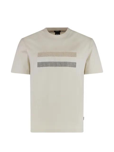 stripe-artwork T-shirt in cotton jersey by HUGO BOSS