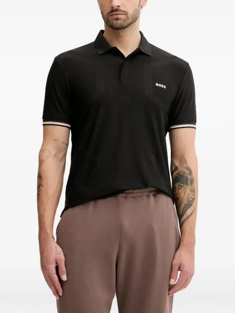 stripe-detail polo shirt by HUGO BOSS