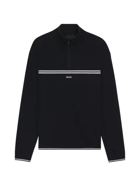 stripe-detail zip-up sweatshirt by HUGO BOSS
