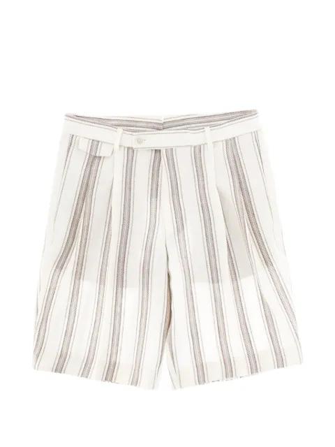 stripe-pattern pleated shorts by HUGO BOSS