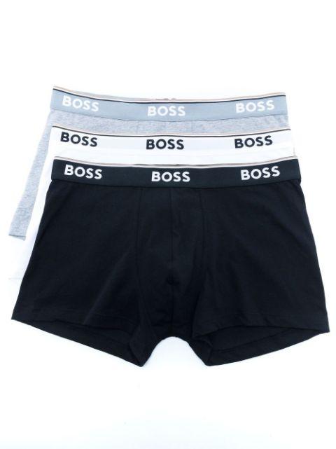 stripe-trim logo-waistband boxers by HUGO BOSS