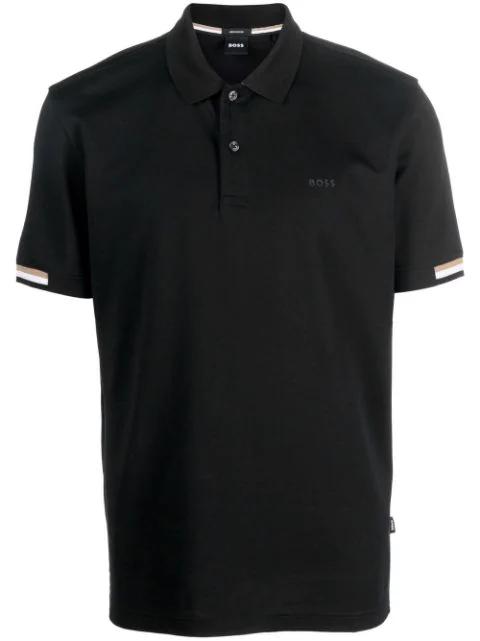 stripe-trimmed polo shirt by HUGO BOSS