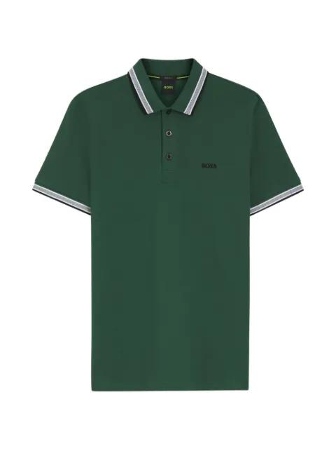 striped collar polo shirt by HUGO BOSS