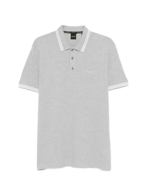 striped-collar polo shirt by HUGO BOSS