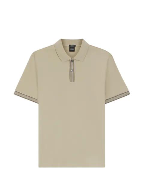 striped-detail cotton polo shirt by HUGO BOSS