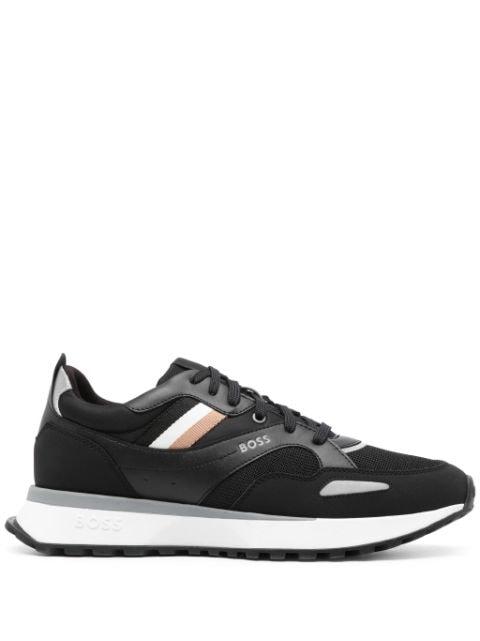 striped lace-up sneakers by HUGO BOSS