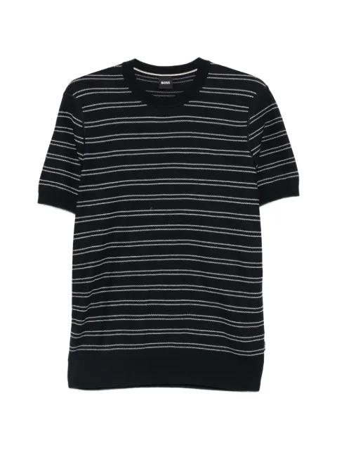 striped short-sleeve sweater by HUGO BOSS