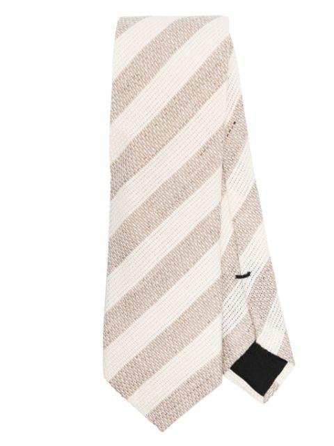 striped slub-texture tie by HUGO BOSS