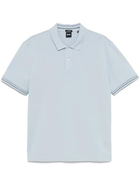 striped-trim polo shirt by HUGO BOSS