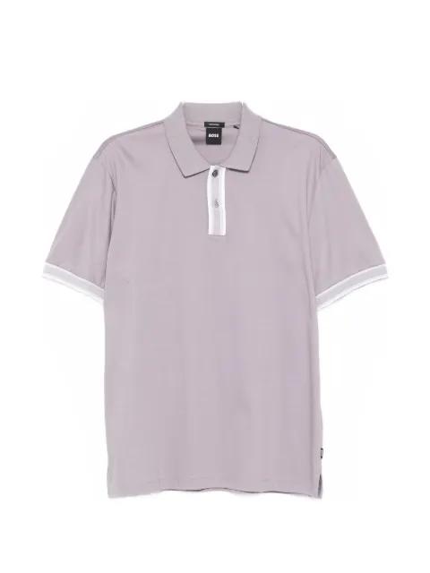 striped-trim polo shirt by HUGO BOSS
