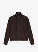 suede-panelled ribbed-knit jacket by HUGO BOSS