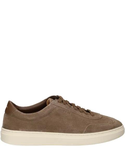 suede panelled sneakers by HUGO BOSS