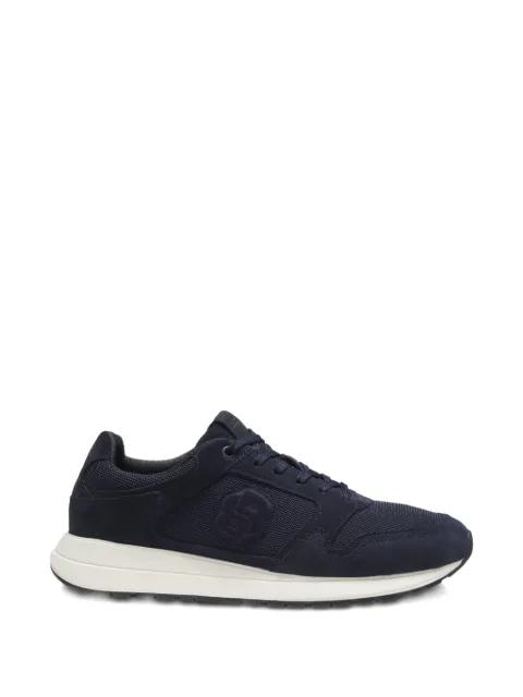 suede trainers with double-B monogram by HUGO BOSS