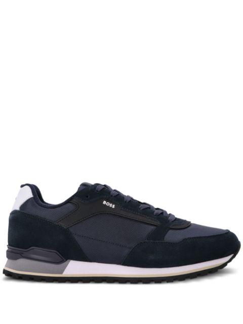 suede-trimmed mesh sneakers by HUGO BOSS