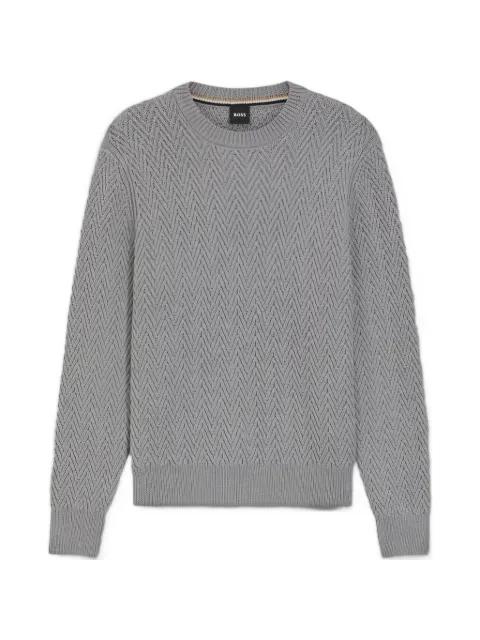 sweater with herringbone structure by HUGO BOSS