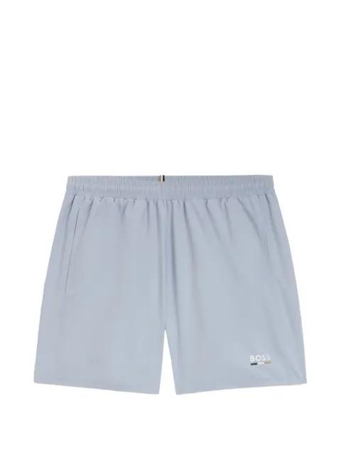 swim shorts with logo print and signature-stripe details by HUGO BOSS
