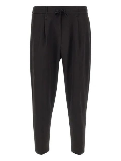 tapered-fit trousers in water-repellent stretch fabric by HUGO BOSS