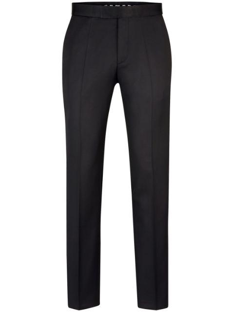 tapered-leg virgin wool trousers by HUGO BOSS