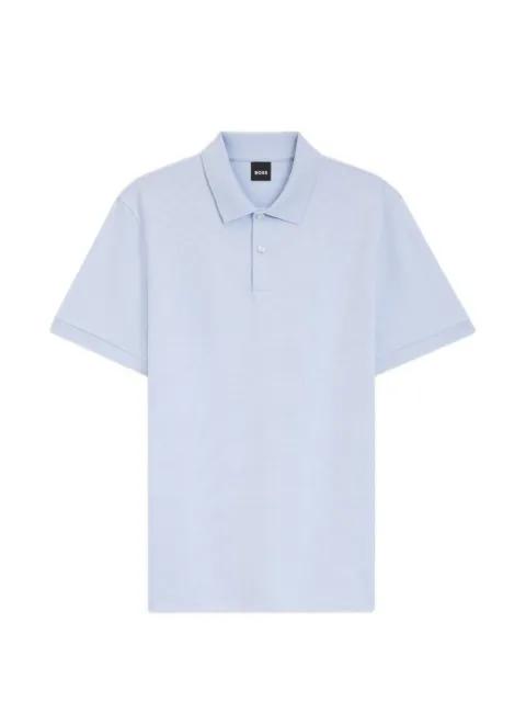 textured-knit cotton polo shirt by HUGO BOSS