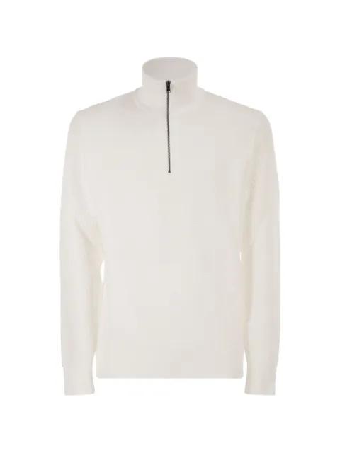 textured-knit half-zip sweater by HUGO BOSS