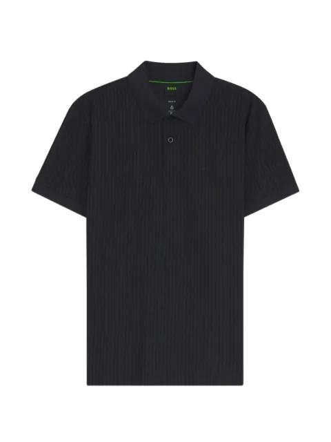 textured-knit polo shirt by HUGO BOSS