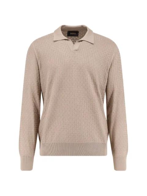 textured polo shirt by HUGO BOSS