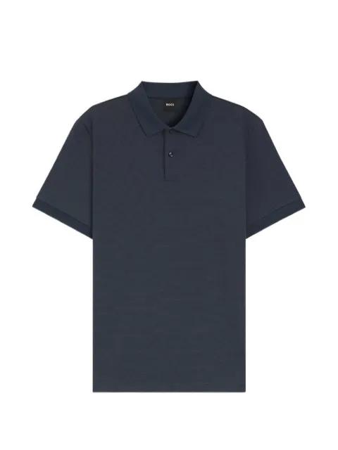 textured short-sleeved polo shirt by HUGO BOSS