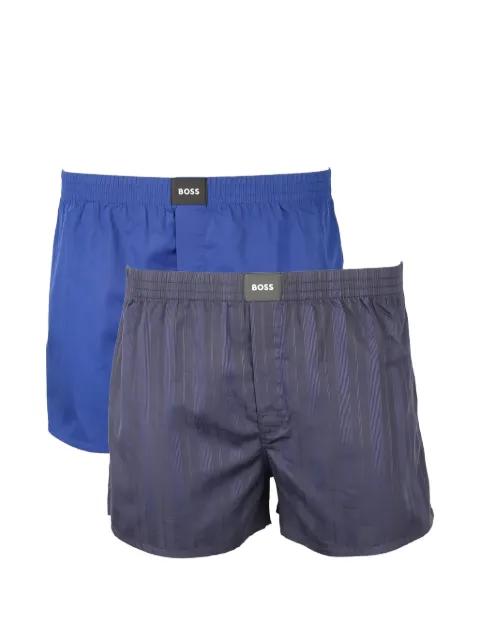 three-pack of stretch-cotton boxer briefs by HUGO BOSS