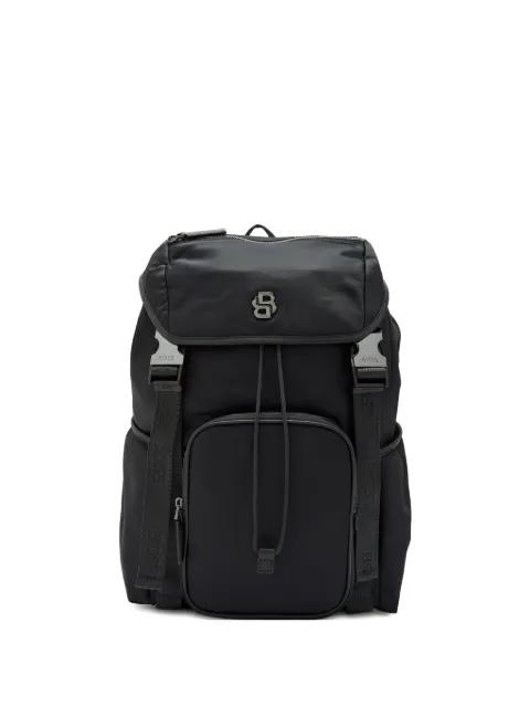 twill backpack with Double B monogram by HUGO BOSS