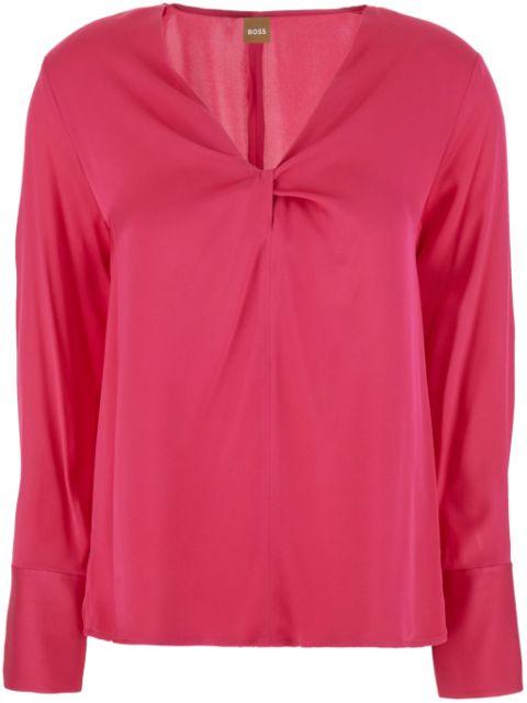 twist-detail blouse by HUGO BOSS