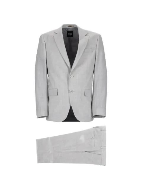 two-piece slim-fit suit in micro-patterned fabric by HUGO BOSS
